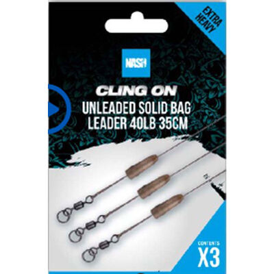 Leader Nash Ready Tied Unleaded solid bag leader 35cm - Leaders | Pacific Pêche