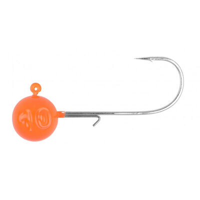 Têtes Plombées Spro Round Jighead 22 Orange Fluo 7g Hameçon #1/0 (x3) - Têtes plombées | Pacific Pêche