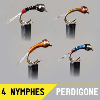 Set Nymphe Garbolino Perdigone x4 - Nymphes | Pacific Pêche